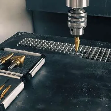 COMOWARE 5-Piece Titanium-Coated Step Drill Set