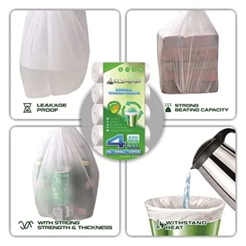 Durable Aklyaiap 4 Gallon Trash Bags - Biodegradable 220 Counts