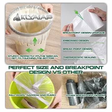 Durable Aklyaiap 4 Gallon Trash Bags - Biodegradable 220 Counts