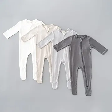 KYTE BABY Unisex Soft Zipper Closure Footies for Infants