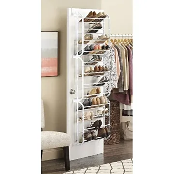 Whitmor 36 Pair Shoe Rack for Doors - Durable & Stylish