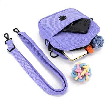 COOWONE Dog Treat Pouch,Velvet Dog Training Pouch Bag Built-in Poop Bag Dispenser | Large Capacity P...
