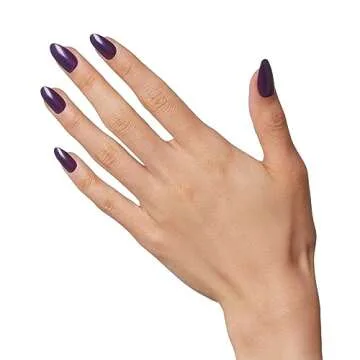 KISS imPRESS Color Press-On Manicure Halloween, Solid Purple, Medium Length, Almond Shape, PureFit T...