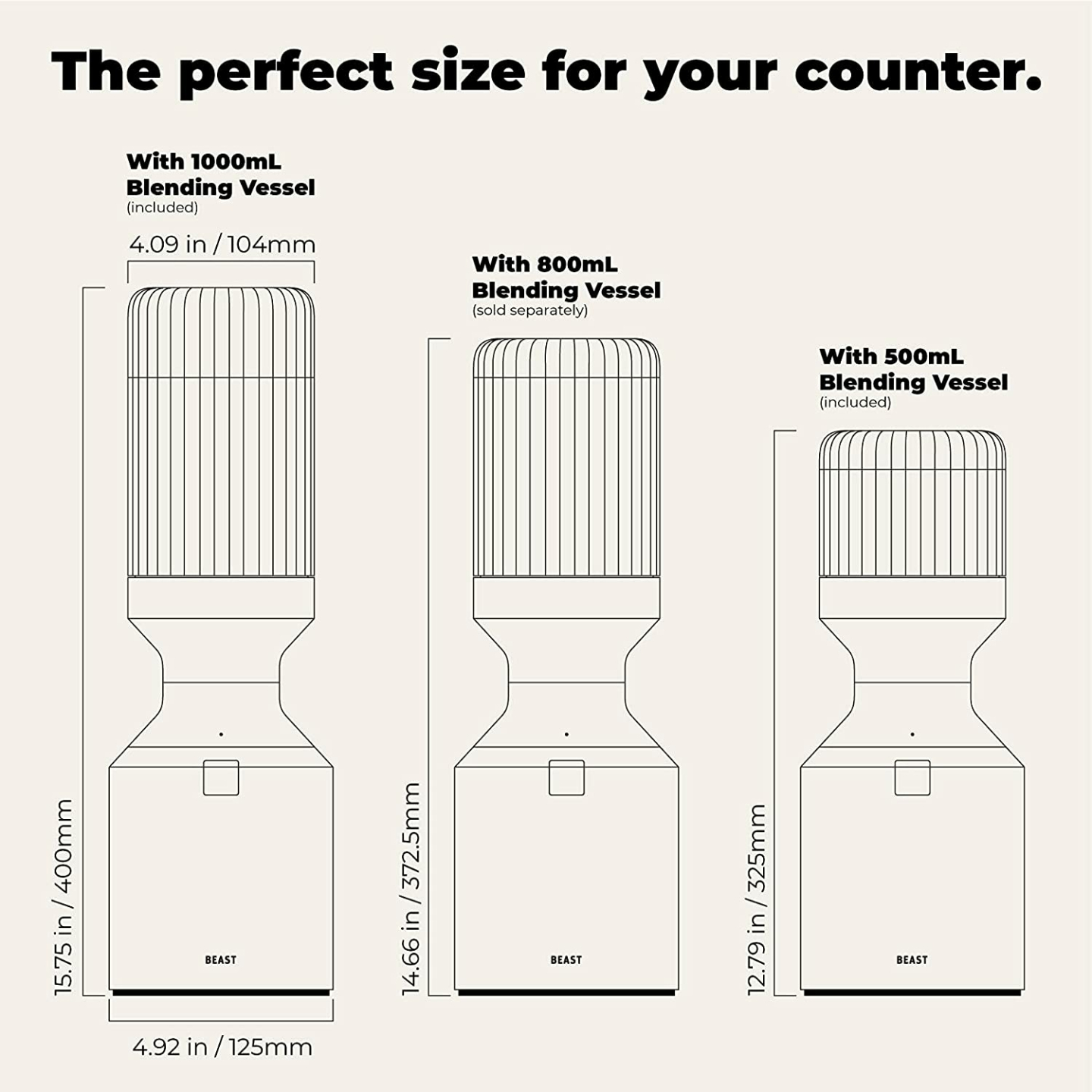 Beast Blender with Infuser and 1000W Power