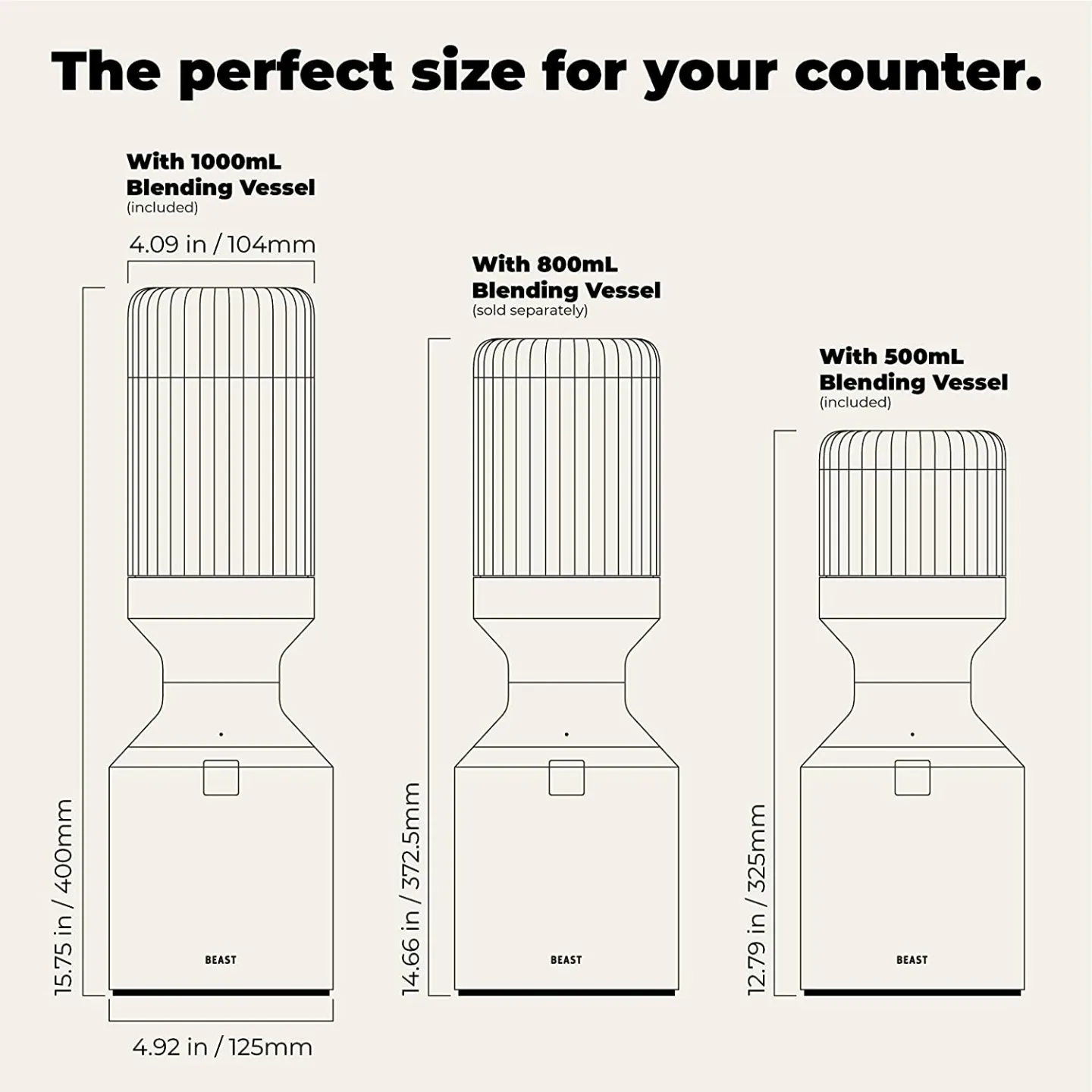 Beast Blender with Infuser and 1000W Power