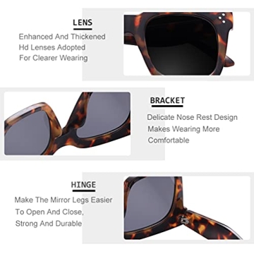 TAOTAOQI Vintage Women Oversized Sunglasses for Style