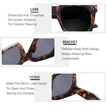 TAOTAOQI Vintage Women Oversized Sunglasses for Style