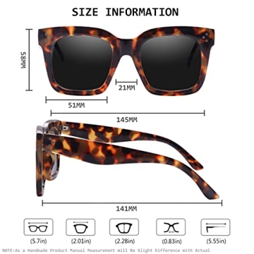TAOTAOQI Vintage Women Oversized Sunglasses for Style