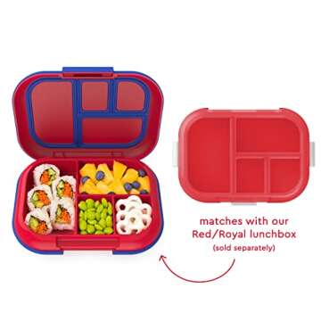 Bentgo Kids Chill Tray with Transparent Cover - Reusable, BPA-Free, 4-Compartment Meal Prep Containe...