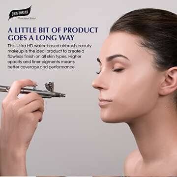 GlamAire Airbrush Makeup by Graftobian - High Definition Airbrush Foundation, Professional Formula for Long-Lasting Wear, For Makeup Artists and Beauty Aficionados, Made in USA, Buttermilk