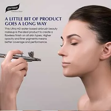 GlamAire Airbrush Makeup by Graftobian - High Definition Airbrush Foundation, Professional Formula for Long-Lasting Wear, For Makeup Artists and Beauty Aficionados, Made in USA, Buttermilk