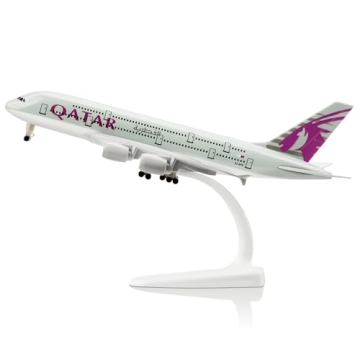 Lose Fun Park 1/300 Diecast Airplanes Model Qatar A380 Model Plane for Collections & Gifts