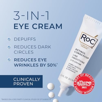 RoC Retinol Under Eye Cream for Dark Circles & Puffiness