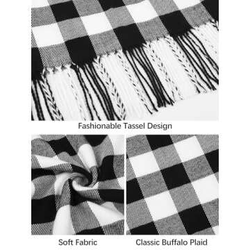 Aneco Winter Warm Knitted Scarf Beanie Hat and Gloves Set Men & Women's Soft Stretch Hat Scarf and Mitten Set