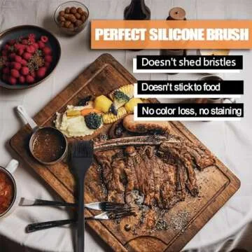 Ortarco Silicone Basting Pastry Brush for Baking Cooking Bbq Grill Spread Oil Butter Sauce 2 Pack