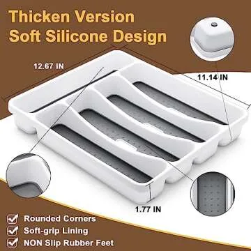 Gold Silverware Set with Organizer, AIVIKI 40-Piece Stainless Steel Flatware Set for 8,Matte Gold Cutlery Set Utensils Set, Satin Finish Tableware Set for Home Restaurant, Include Knife Fork Spoon Set