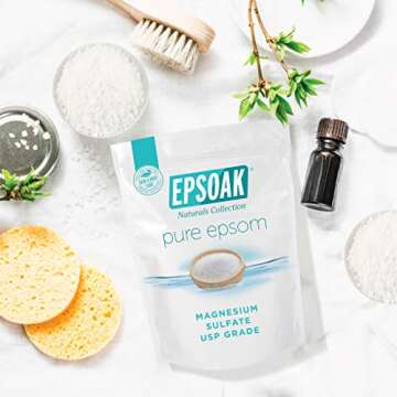 Epsoak Epsom Salt 10 lbs. (Qty. 2, 5 lb. Bags) Magnesium Sulfate USP
