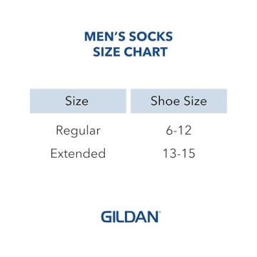 Gildan Men's Crew Socks - 12 Pairs for Comfort and Durability