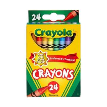 975 Supply 1 pack Crayons, Classic Colors, Crayons For Kids, School Crayons, Assorted Colors - 24 Crayons Per Box - 1 Box