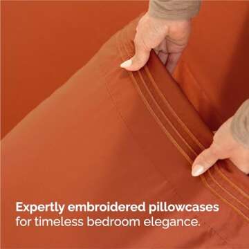 King Size 4 Piece Sheet Set - Comfy Breathable & Cooling Bed Sheets Set - Hotel Luxury Bedding for Women, Men, Kids & Teens - Deep Pockets, Easy-Fit, Super Soft & Wrinkle Free - Oeko-Tex - Terracotta