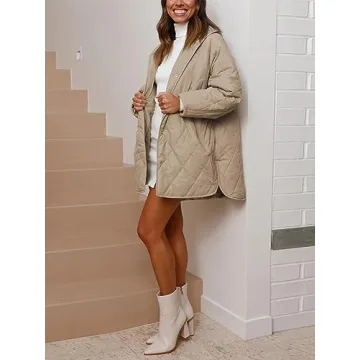 Fisoew Women's Oversized Quilted Jacket | Cozy & Stylish