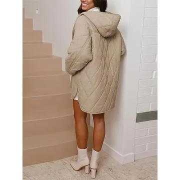 Fisoew Women's Oversized Quilted Jacket | Cozy & Stylish