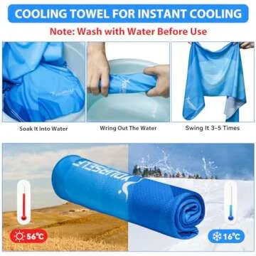 Instant Cooling Towels for Summer Fun - SYOURSELF 4 Pack