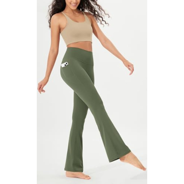 ODODOS Cloud Feeling Flared Pants for Women, 32" Inseam