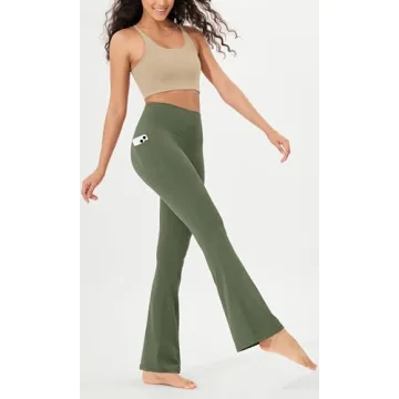 ODODOS Cloud Feeling Flared Pants for Women, 32" Inseam