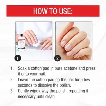 Super Nail Pure Acetone Polish Remover, 8 Fl Oz