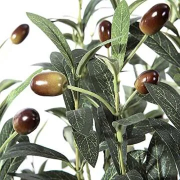 Chantoo 2Pack Olive Tree 5FT Olive Trees Artificial Indoor Faux Olive Tree Artificial Olive Tree for Office Home Decor Faux Plants Indoor Tall Fake Plants with Realistic Trunk and Lifelike Fruits