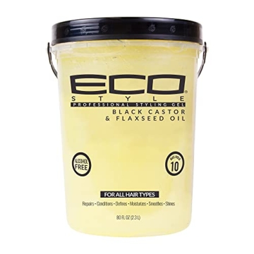 Eco Style Black Castor and Flaxseed Oil Styling Gel - Nourishes, Repairs, and Provides Superior Hold