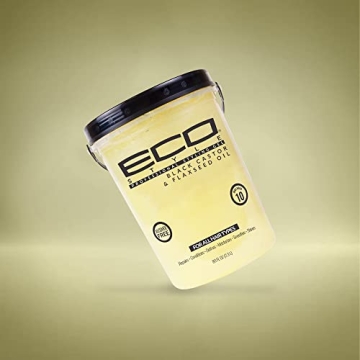 Eco Style Hair Gel with Black Castor and Flaxseed Oil