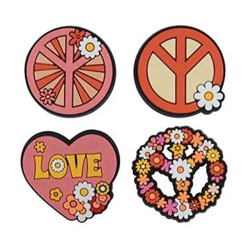 Peace Love Shoe Charms for Shoes Decoration Accessories for Charm ornament Girls Boys Men Women Party Favor