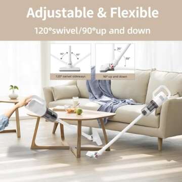 KEROMEE Cordless Vacuum Cleaner, Handheld Stick Small Lightweight Vacuum for Home Pet Hair Hardwood Floor Cat Litter Area Rug Cleaning