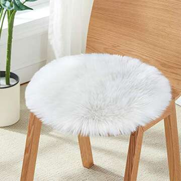 junovo Plush Faux Fur Seat Cushion for Ultimate Comfort