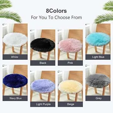 junovo Plush Faux Fur Seat Cushion for Ultimate Comfort