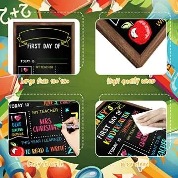 First & Last Day of School Chalkboard Sign for Kids