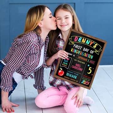 First & Last Day of School Chalkboard Sign for Kids