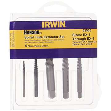 IRWIN Screw Extractor for Spiral Screws, 5-Piece (53535)
