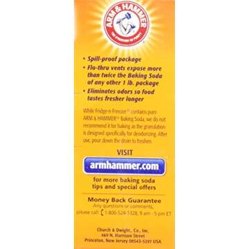 Arm & Hammer Fridge-N-Freezer Baking Soda Odor Absorber, 14 Ounces (Pack of 6)