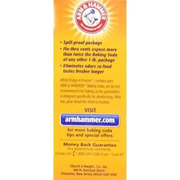 Arm & Hammer Fridge-N-Freezer Baking Soda Odor Absorber, 14 Ounces (Pack of 6)