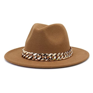HUDANHUWEI Fedora Hats for Women Wide Brim Fashionable Women's Fedoras Dress Hat
