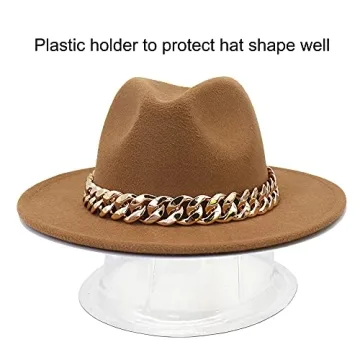 HUDANHUWEI Fedora Hats for Women Wide Brim Fashionable Women's Fedoras Dress Hat