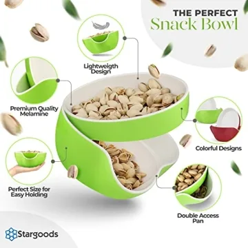 Stylish Pistachio Snack Serving Bowl - Perfect for Parties