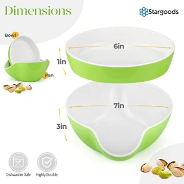 Stylish Pistachio Snack Serving Bowl - Perfect for Parties