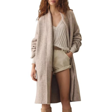 Arssm Womens Long Cardigan Oversized Chunky Open Front Sweaters Slouchy Knit Long Sleeve Fall Coat 2...