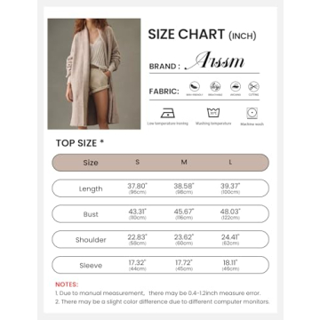 Arssm Womens Long Cardigan Oversized Chunky Open Front Sweaters Slouchy Knit Long Sleeve Fall Coat 2024 Trendy Jackets(Apricot-M)