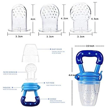 AMBROSIA Baby Fruit Feeder Pacifier Set for Safe Feeding