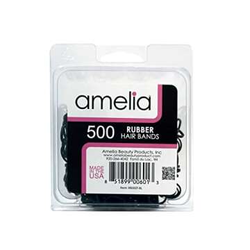 Amelia Beauty 500 Count Rubber Bands 1/2" - Premium Quality Hair Ties